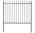 vidaXL Gartenzaun Gartenzaun Woerden mit Speerspitze Stahl 181 x 150 cm Schwarz, (1-St)