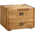 Hasena Nachtschrank, Eiche, Metall, Eiche, massiv, 2 Schublade(n) Schubladen, 50x36x41 cm, Typenauswahl, Soft-Close-System, Schlafzimmer, Nachttische