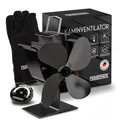Ofenventilator ohne Strom inkl. Kaminthermometer & Ofenhandschuh  Leiser Kami...