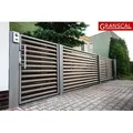 Moderner Aluminiumzaun Zäune Aluminium Lamellenzaun Zaunfelder Hersteller ORBIS - Grau/Schwarz/Bronze