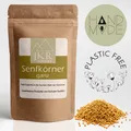 250g Senf Senfkörner gelb Senfsaat Senfsamen | ganz | Plastikfrei Verpackt | JKR
