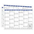 TOBJA Tafelkalender 2025 A4 Blau - 3er Pack Kalender 2025 mit Ferien & Feiertagen | Jahresplaner Wandkalender 2025 DIN A4 | 12-Monats Blattkalender im Set (3 Stück Papier)