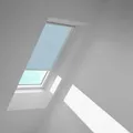 VELUX Rollo Himmelblau 4166, M08, GGU,Manuell,VELUX,weiße Schiene
