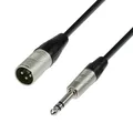 Adam Hall K4 BMV 0030 - Symmetrisches Kabel, Rean 3-Pol XLR male auf Klinke stereo, schwarz, 0,3m