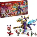 LEGO NINJAGO Lichtbogendrache - Spielzeug mit 8 Minifiguren und einem Spinjitzu-Spinner - Interaktives Ninja Bauspielzeug für Jungen & Mädchen ab... - Bunt