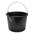 Garronda Baueimer 3 Pack 12 L mit Ausguss – robuster Mörteleimer aus recyceltem Kunststoff mit Metallhenkel, stabiler Putzeimer und Maurerkübel für Baustelle, Garten und Haushalt GD-0168