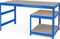 Packtisch / Werkbank, BxTxH 1500x600x900 mm, Unterbau BxTxH 600x600x515 mm, blau