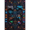 Gameking Teppich mit Chenille Druck, Waschbarer Antibakteriell Teppich