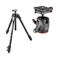 Manfrotto 055 Carbon-Kamerastativ mit 3 Seg. und XPRO Kugelkopf, Top-Lock-Schnellwechselplatte, hohe Präzision, flüssige Bewegungen, Fotoausrüstung, für Content Creation, 2,6 kg, trägt bis zu 15 kg
