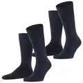 FALKE Socken Happy 2-Pack Socken (2-Paar) Set aus 2 Paar Baumwollstrümpfen blau 47-50