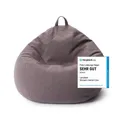 Lumaland Sitzsack Comfort Line, Indoor Beanbag 90x110x50cm mit 1,9 Mio. EPS-Perlen, Weiches Bodenkissen,  Sessel für Kinder & Erwachsene, 250L Volumen