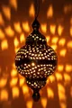 Marrakesch Orient & Mediterran Interior Pendelleuchte Fahda Gold Hängeleuchte, Orientalische Lampe handgefertigt 50cm, Handarbeit