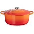 LE CREUSET Bräter Signature Gusseisen-Bräter, Gusseisen, Ø 30 cm, Ofenrot, 21177300902430 orange|rot Ø 30 cm