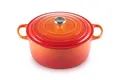 Le Creuset Signature Gusseisen-Bräter mit Deckel, Ø 30 cm, Rund, Für alle Herdarten und Induktion geeignet, Volumen: 8.1 l, 7,165 kg, Ofenrot, 21177300902430