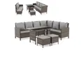 SVITA Gartenlounge-Set MADISON, (Set, 2-tlg., Lounge mit Tisch), Gartenmöbelset, Sitzlounge, inkl. Kissen, Braun