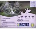 Katzenfutter nass BOZITA Tasty meat Menu Häppchen in Sauce Multibox Fleisch 12 x