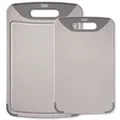 SILIT Schneidbrett-Set 32 x 20 cm + 38 x 25 cm Kunststoff grau