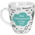Sheepworld Tasse mit Motiv "Ohne Lieblingsmensch ist alles doof" | Porzellan, 45 cl | Geschenktasse für Kaffee und Tee, Tasse mit Spruch | 46508