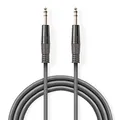 NEDIS Audiokabel, kompensiert, 6,35 mm, Stecker: 6,35 mm, Ma.