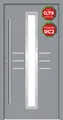 Splendoor Haustür Passivedoor Premium B07 RC2 Grau DIN Links 100 x 210 cm