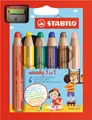 STABILO Multitalentstift woody 3 in 1 6er Karton Etui inkl. Spitzer