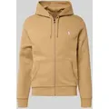 Polo Ralph Lauren Regular Fit Sweatjacke aus Baumwoll-Mix in Camel, Größe L