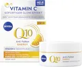 NIVEA Q10 Anti-Falten ENERGY Vitamin C Tagespflege, feuchtigkeitsspendende Gesichtspflege mit Q10, Vitamin C und Guarana-Extrakt, Gesichtscreme mit LSF 15 für müde Haut (50 ml)