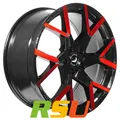 4x Barracuda Tzunamee EVO black gloss flashred 8.5x19" ET38 LK5 112 ML 73.1 A...
