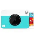 KODAK Printomatic Sofortbild-Digitalkamera in Vollfarbe - Hochwertige Fotos auf Zink 2x3" Klebefotopapier - 5MP, tragbar, kreatives Spaßgeschenk für Geburtstag, Weihnachten, Feiertag - Blau