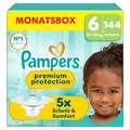 Pampers Premium Protection Größe 6, 144 Windeln, 13kg-18kg, unser Nr. 1 Haut- und Auslaufschutz