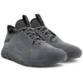 Ecco Wanderschuhe MX Low Nubukleder - strapazierfähige Sohle, sockenartige Sneaker grau 40 EU
