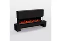 GLOW FIRE Elektrokamin Cobalt mit Holzfach, Standkamin mit 3D Feuer und Heizung (Thermostat), Elektrischer Kamin mit APP Steuerung, Heizleistung (900- 1800 W)