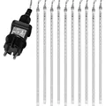 VOLTRONIC 240 LED Meteor-Shower Lichterkette Innen Außen Party Garten Kalt-Weiß - Transparent