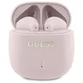 Guess TWS Bluetooth-Kopfhörer mit Dockingstation, rosa aufgedrucktes klassisches
