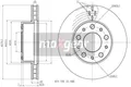 2x MAXGEAR 19-1334MAX Bremsscheibe für CITROËN  passend für FIAT PEUGEOT