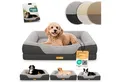 ELONEO Hundebett ELONEO - Orthopädisches Premium Hundebett, gelenkschonend, waschbar, Aus kuscheligem Sherpa-Fleece und strapazierfähigem Sofastoff