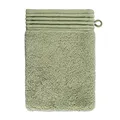 Möve Loft Uni mit Chenillebiesen Waschhandschuh 20 x 15 cm aus 100% Baumwolle (Spinair), Moss