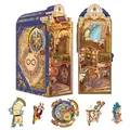 Tonecheer Book Nook Kit mit Staubschutz und LED-Licht, 3D Puzzle Buchstützen aus Holz, Kreative Buchstütze für Bibliothek, DIY Set Erwachsene Geschenkideen（Magische Bibliothek ）