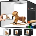 Fotobox 30x30 cm Dimmbare LED Lichtzelt mit 8 Hintergründ