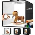 Fotobox Fotostudio LED Ringlicht Hintergrund 30x30cm Mini Lichtzelt
