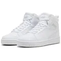PUMA REBOUND V6 MID JR Sneaker knöchelhoch, retro-inspiriertes Design, mit SOFTFOAM+ Dämpfung weiß 37 EU