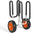 VEVOR Transportwagen, 68 kg, Stand Up Paddle Board Trolley mit 25,4 cm Vollgummireifen, Schaumstoffpolster, Spanngurt, ideale Transporthilfe für Paddleboard- und Surfboard, 520 x 500 x 680 mm