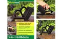 Florabest 3-in-1 Grillbürste Schabeisen Edelstahlklinge Messingbürste Schwamm