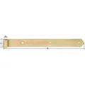 GAH Ladenband Länge 400 x 10 x 30 mm Stärke 3 mm Stahl galvanisch gelb verzinkt Ø 10 mm abgerundet (313692)
