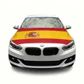 Motorhauben Fahne Spanien für Auto - Autoflagge Überzieher mit elastischem Gummiband, Fanartikel für Fußball EM & WM, FZG Deko Spanien Flagge