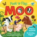 Moo: Peek a Flap Children's Board Book