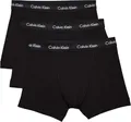 Calvin Klein Herren 3er Pack Boxershorts Trunks Unterwäsche, Schwarz (Black W Black Wb), S