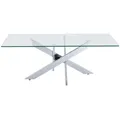 Vente-Unique Couchtisch, Chrom, Glas, Rechteckig, 120x45x60 cm, Wohnzimmer, Wohnzimmertische, Couchtische