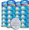 GutAlkaLi 20 Stück CR1616 3V Lithium Knopfzelle Elektro CR 1616 Lithium