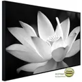 papermoon Infrarotheizung "EcoHeat - Blume Schwarz + Weiss", Matt-Effekt - bunt